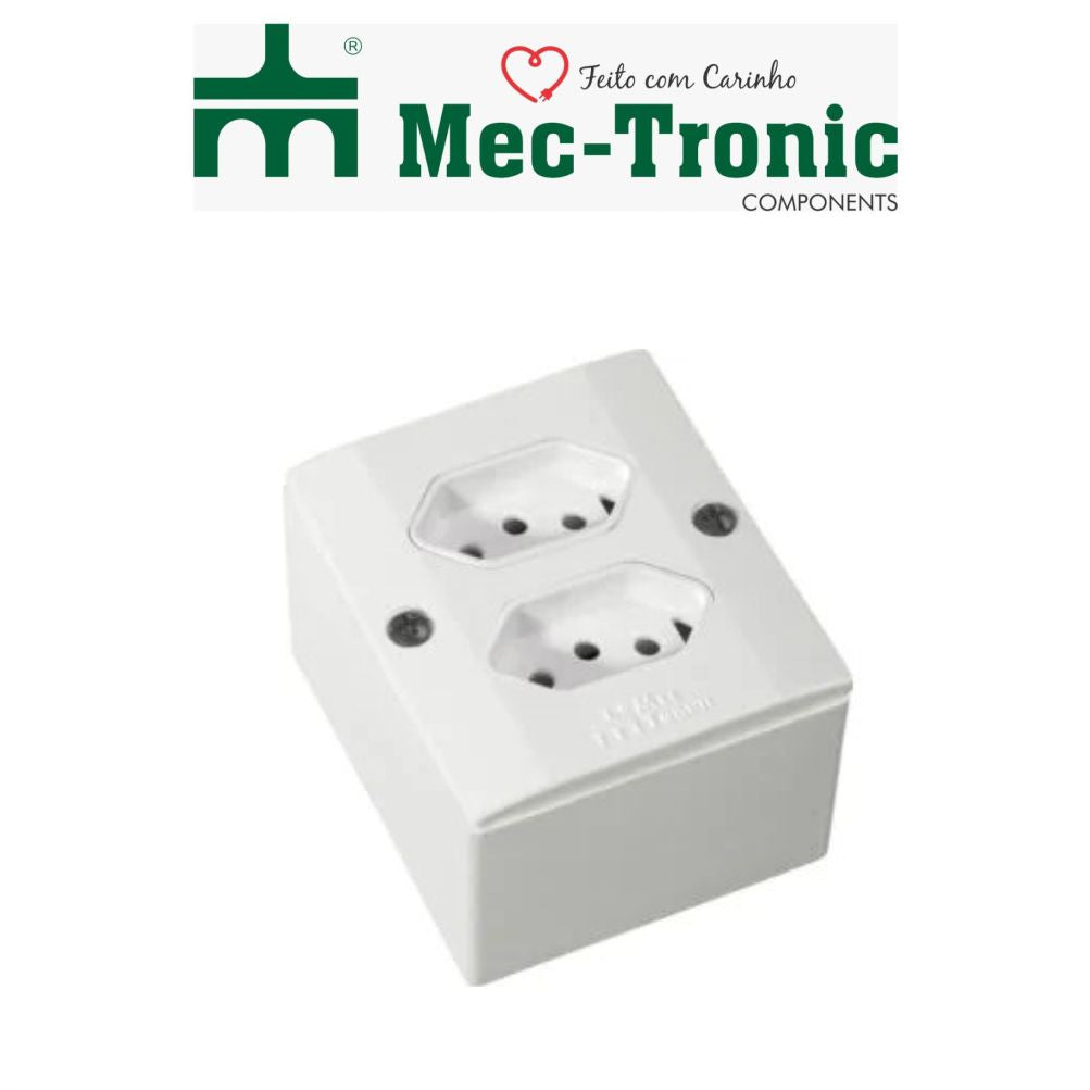 TOMADA DUPLA SISTEMA X 2P+T - MECTRONIC