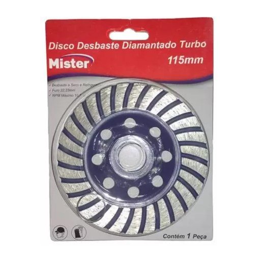 DISCO DESBASTE DIAMANTADO 115mm - MISTER