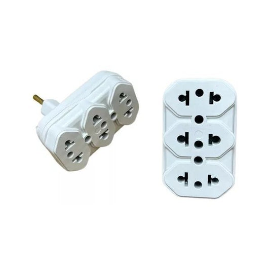 PINO ADAPTADOR DE 3 SAÍDAS RETO 10A/20A