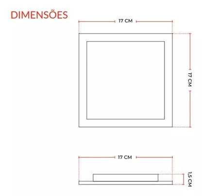 PLAFON DE EMBUTIR COM PAINEL EM LED 12W 6500K - AVANT