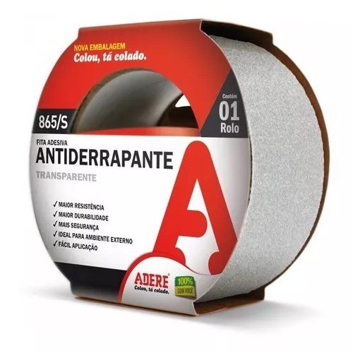 FITA ADESIVA ANTIDERRAPANTE 48mm X 5m TRANSPARENTE - ADERE