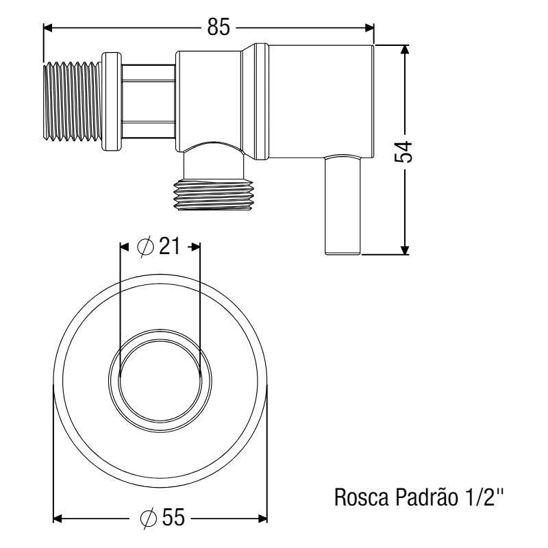 REGISTRO P/ DUCHA HIGIÊNICA ABS 1/2" - CENSI