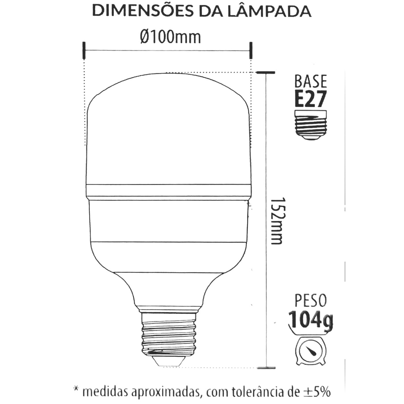 LÂMPADA LED 50W BIVOLT 6500K - AVANT