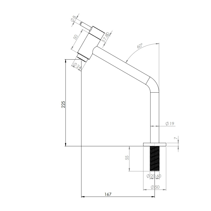 TORNEIRA DE LAVATÓRIO OU COZINHA - BANCADA 1/2" C-28 - PEVILON