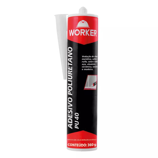 ADESIVO DE POLIURETANO PU40 GERAL CINZA 360g - WORKER