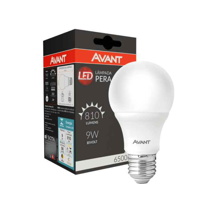 LÂMPADA LED 9W 6500K AVANT