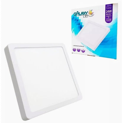 PLAFON DE SOBREPOR COM PAINEL EM LED 24W 6500K - GALAXY