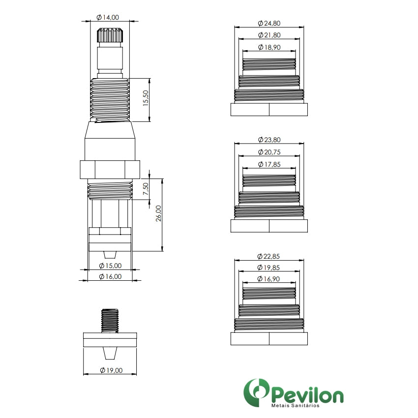 KIT SALVA REGISTRO COM VEDANTE E MVS - PEVILON