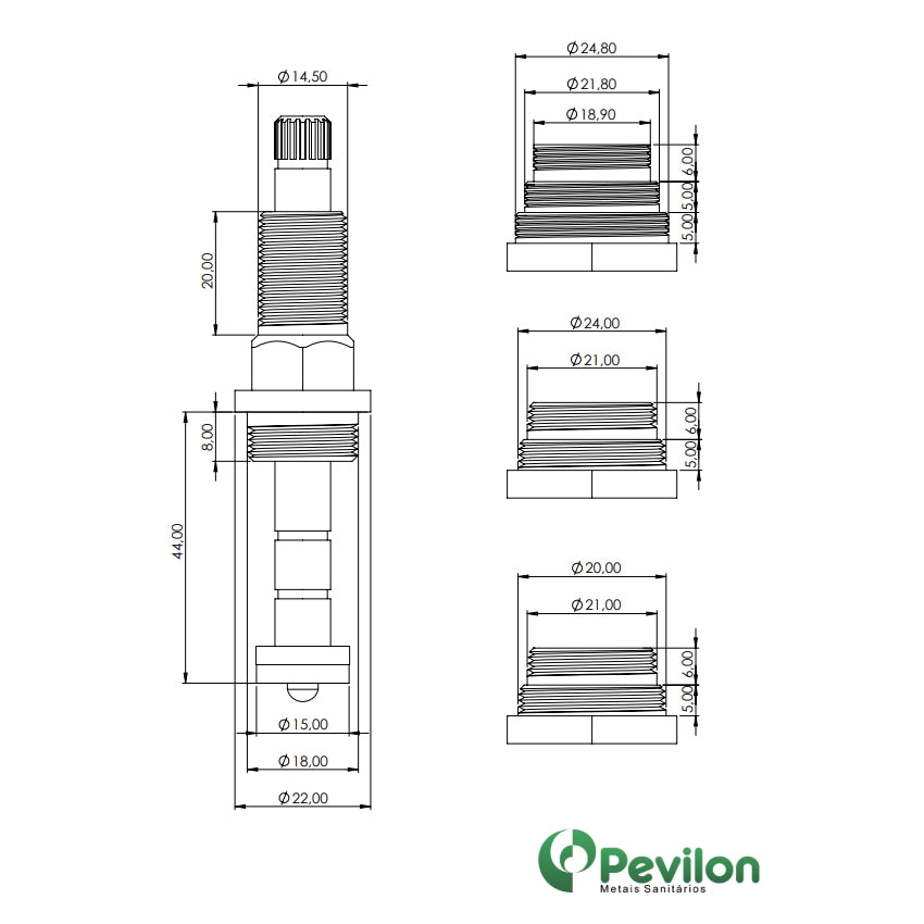 KIT SALVA REGISTRO COM VEDANTE - PEVILON