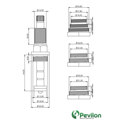 KIT SALVA REGISTRO COM VEDANTE - PEVILON