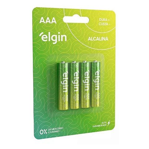 PILHA ALCALINA AAA 1,5V C/ 4 UNIDADES - ELGIN